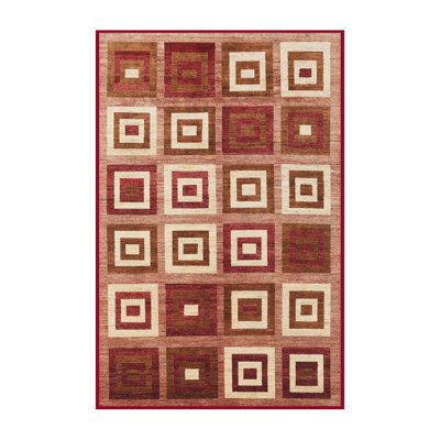 Tapis abstrait brun
