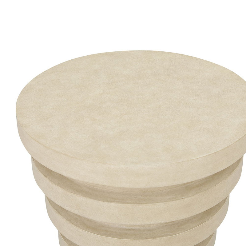 Eco Side Table, Faux Antique Gesso