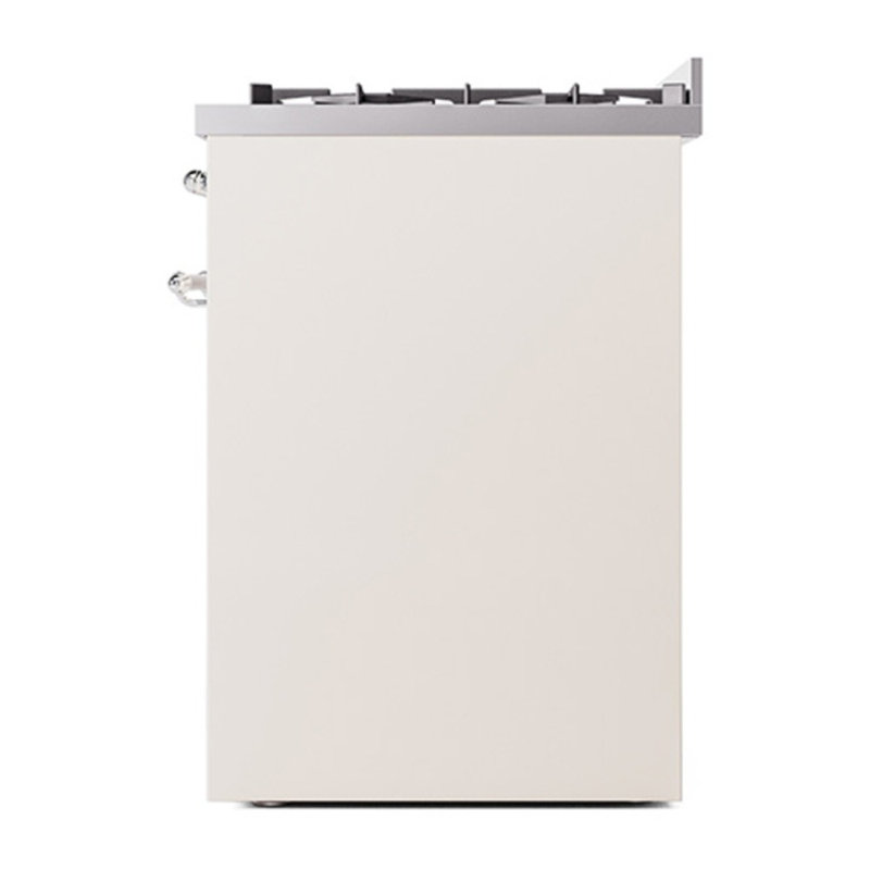 ILVE Nostalgie II 30 in Dual Fuel Range, Antique White/Chrome, Liquid Propane