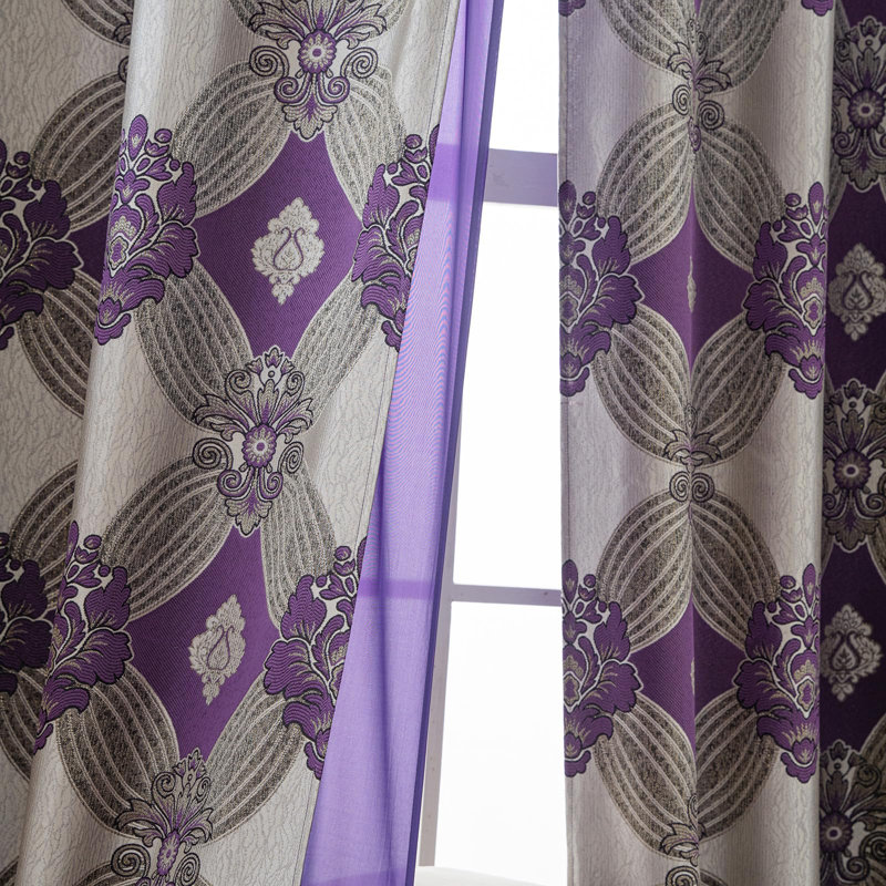 Ensemble de rideaux 2 fils Petrichor Elegance, Mauve, L 63 po x l 54 po