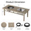 Table basse 3-en-1 avec seau à glace et foyer - beige