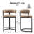 Modern Velvet Bar Stools With Barrel Backrest, Upholstered Seat, And Metal Footrest – 26-inch Seat Height, Ideal For Counters, Home Bars, And Kitchen Islands-1498265688