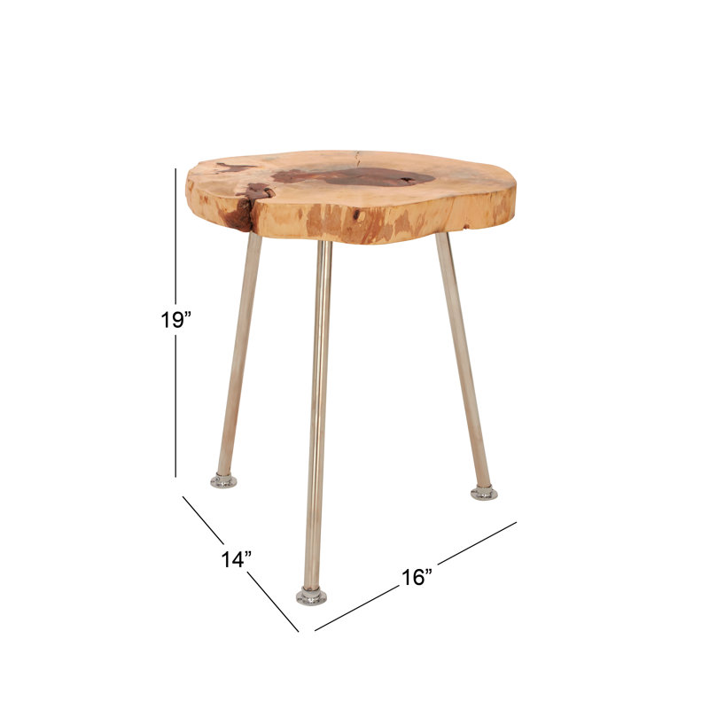 Solid Wood Top End Table
