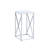 Florentin 29.25'' Tall End Table in Glossy White and Chrome