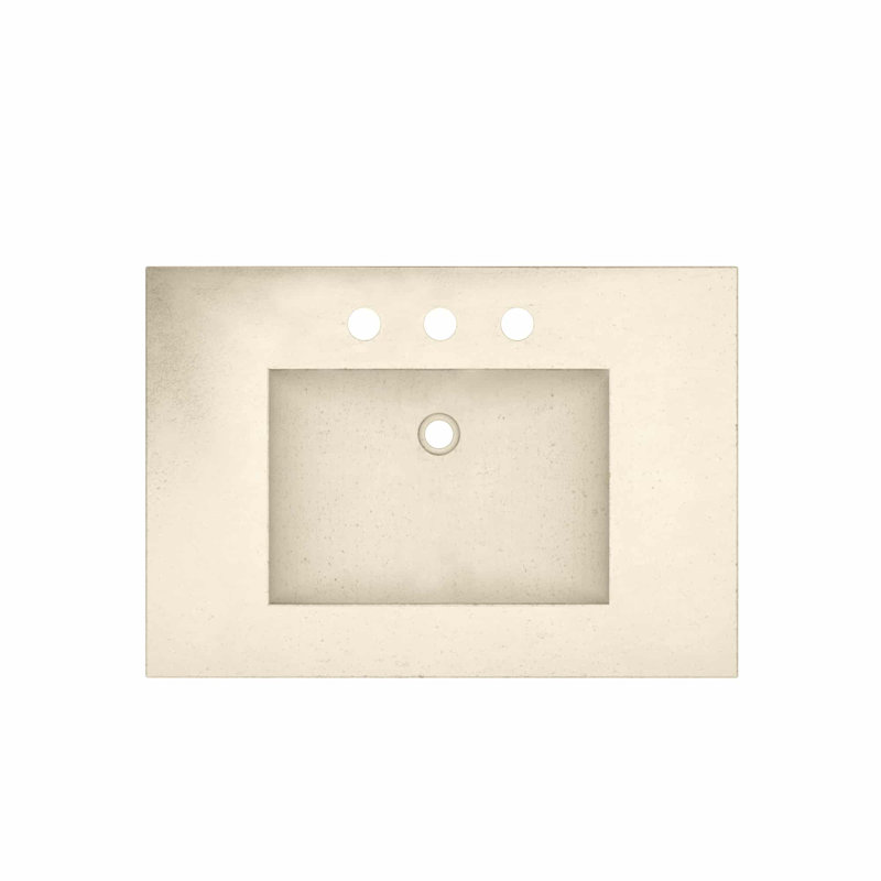 30.5" Single Bathroom Vanity Top with Sink, Pearl, 8" Centers