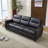 Azem 85.4'' Faux Leather Round Arms Sofa-1109267138