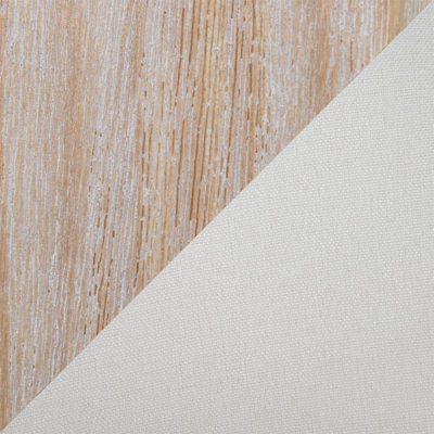 Tabouret de bar à hauteur fixe pivotant en bois blanchi blanc et crème 30 po avec repose-pieds rond en métal chromé Highback