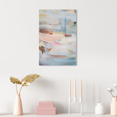 Matinée abstraite abstraite, bleu moderne et contemporain - impression sur toile