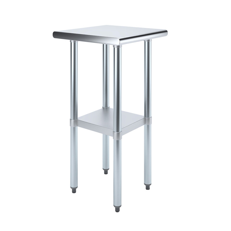  Table en acier inoxydable, H 35 po x L 18 po x P 18 po