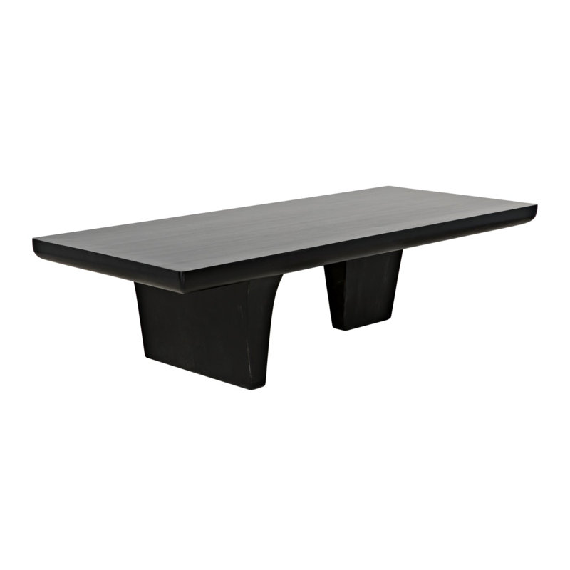 Ward Distressed Mindi Solid Wood Rectangular Coffee Table