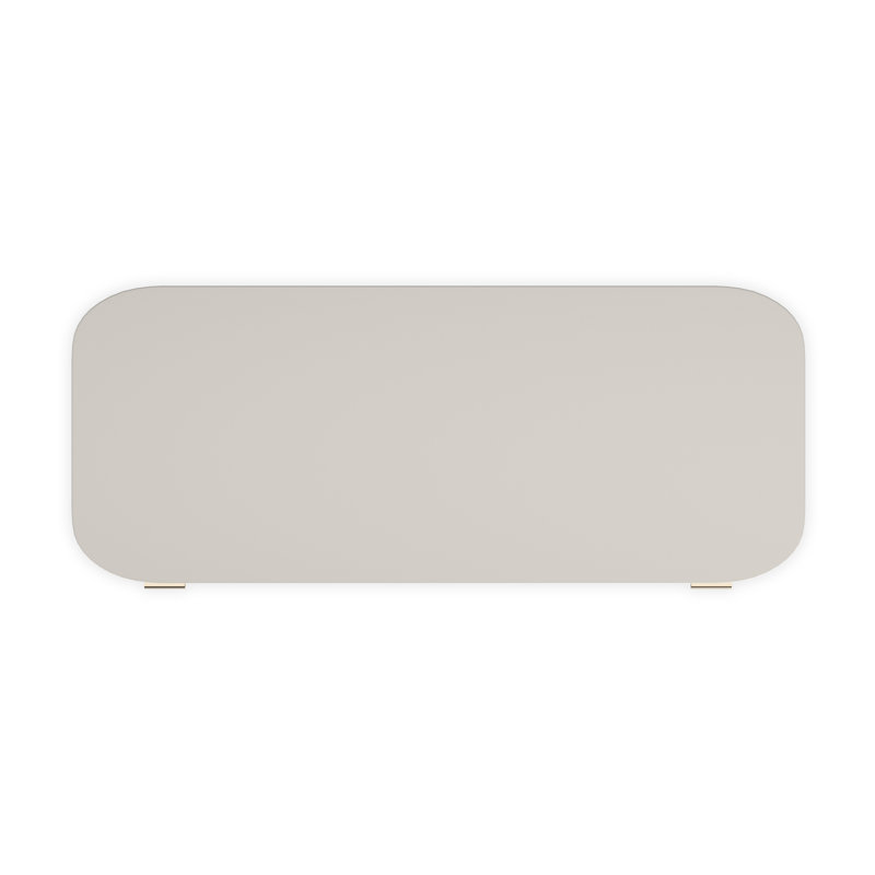 Love Solid Wood Executive Desk, Matte Pearl