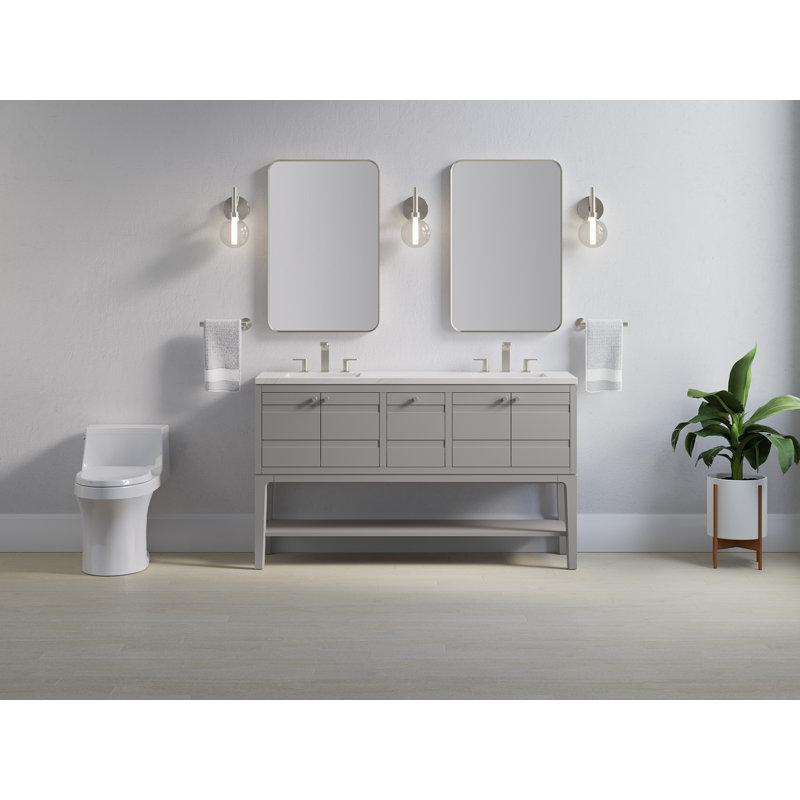 Helst 60-In Bathroom Vanity Set, Mohair Grey