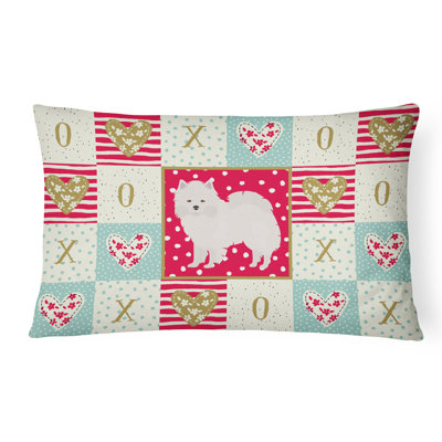  Coussin rectangulaire d'extérieur avec rembourrage American Eskimo Love