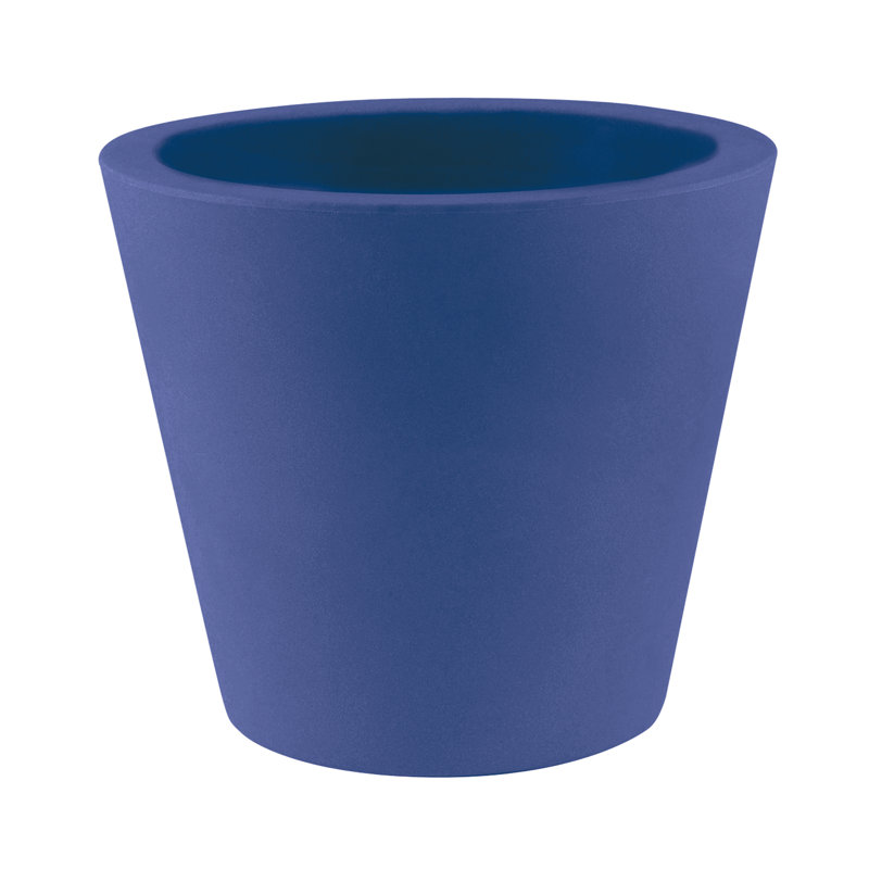 Cono High Resin Cone Pot Planter, 11.75" H x 13.75" W x 13.75" D, Steel