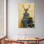 Cerf Brampt en robe bleue-108666424