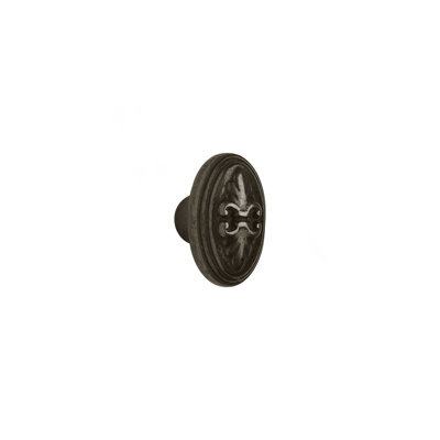 Fleur De Lis Bronze Oval Knob