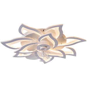 31.9'' 7 - Blade Dimmable LED Ceiling Fan with Remote Control and APP