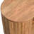 Solid Wood Soba Ball Coffee Table, Open Storage, Light Brown, Table