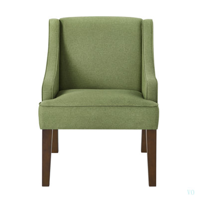 Mid Century Modern Accent Chair, Upholstered Fabric Armchair with Legs, Lounge Reading Chair for Living Room, Bedroom, Office