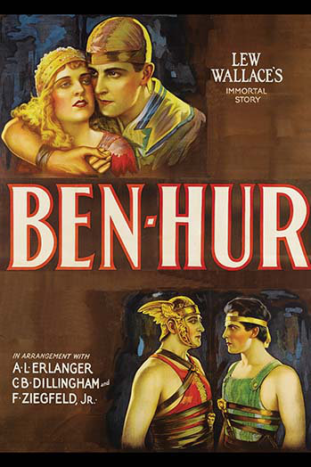 « ben-hur », affiche rétro, H 36 po x l 24 po x P 1,5 po