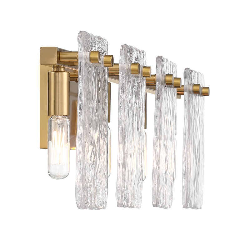  Genry 3-Light Bathroom Vanity Light in Matte Black, 7.75" H x 25" W x 25" D, Black, 3 Lights