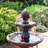 Kirt Resin Pineapple Traditional 2-Tier Solar Fountain with Battery Backup - Rust-50487487