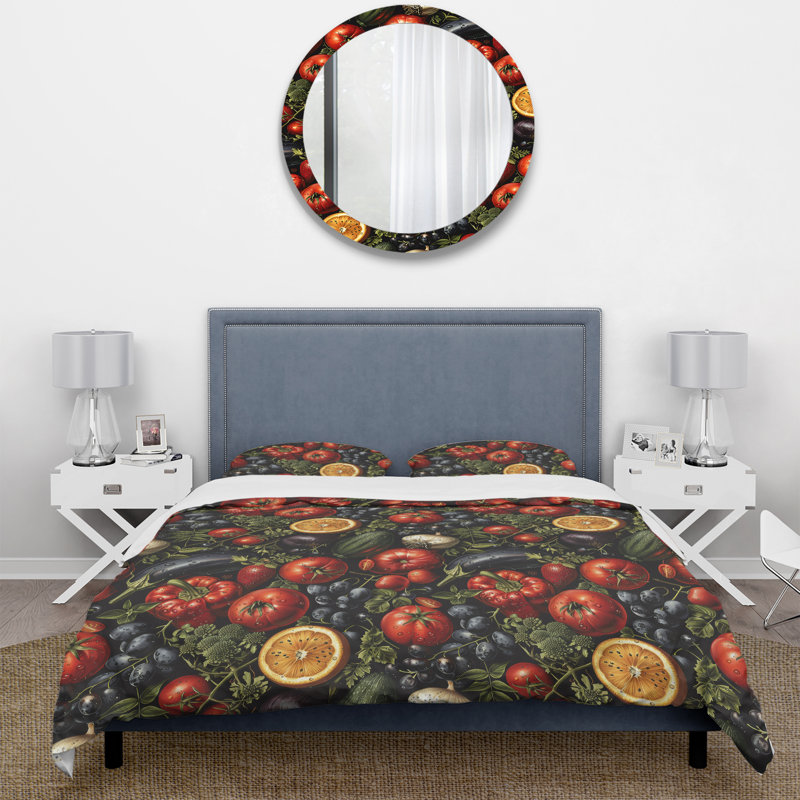 Ensemble de housse de couette Red Green, Housse de couette très grand et 2 très grandes t