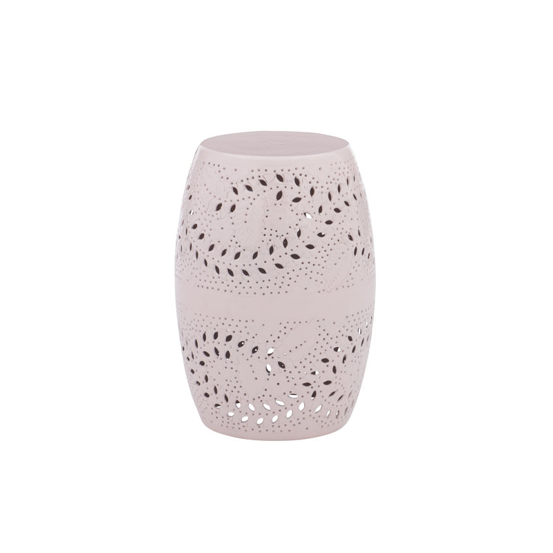 Safiya Light Pink Aluminum Round Side Table