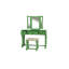 Ensemble de meuble-lavabo unique moderne avec tabouret et tiroirs à miroir pliables en panneau de fibres à densité moyenne de couleur vert pomme-94358185