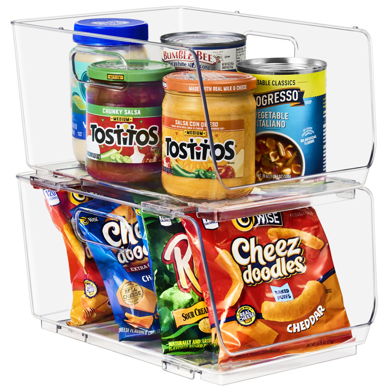 Sorbus Stackable Storage Bins Open Front - (Medium 2 Pack)