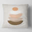 Carré, abstrait soleil et lune géométrique en terre cuite I - Coussin décoratif imprimé moderne-60159569