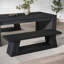 Banc de hall d'entrée en bois 63 "avec tablette de rangement 63"-410528694