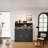 August Grove® Buffet Cabinet with Storage,47" Sideboard with 3 Drawers and Movable Laminate-1789656089