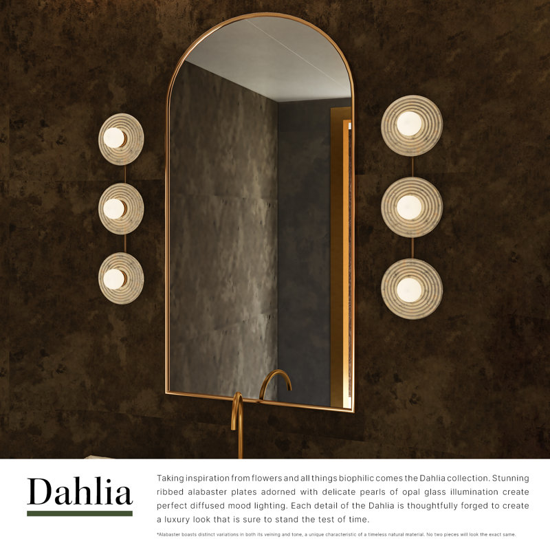 Dahlia 3 - Light Vanity Light, Vintage Brass