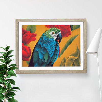 Adorable Parrot 1 Piece Single Picture Frame Wall Art