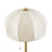 Textured Ceramic Floor Lamp With Fluted Fabric Shade White
