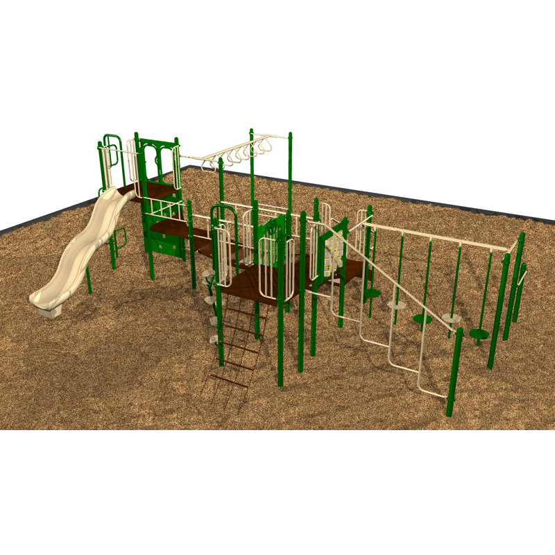 Système de jeu 5 à 12 ans, Vert, brun clair et brun