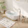 59'' x 29.5'' Freestanding Soaking Solid Surface Bathtub Stone Resin Bathtub with Overflow and Pop-up Drain, Matte White