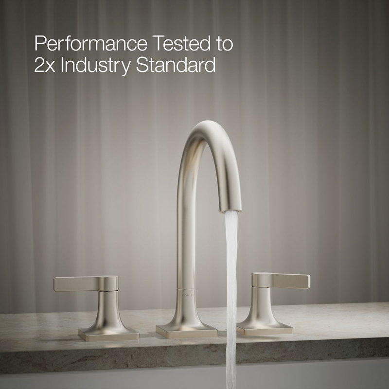 Deck Mounted Bath Faucet, Vibrant Brushed Nickel