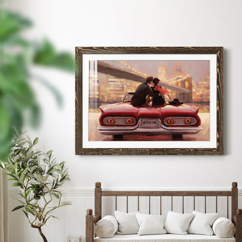 " You Are The One ", 27.5" H x 37.5" W x 1" D, Espresso Framed, White
