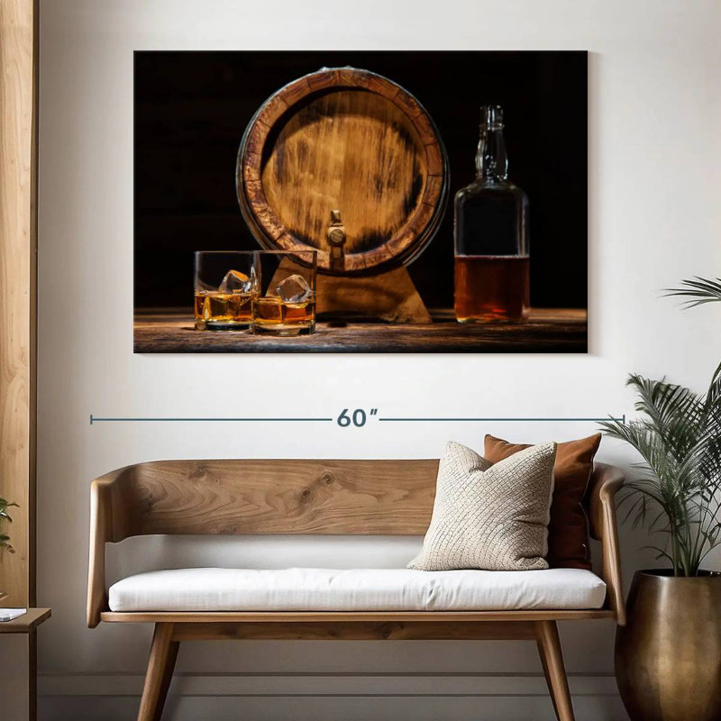 Yarlin Good Age Whiskey, 34" H x 51" W