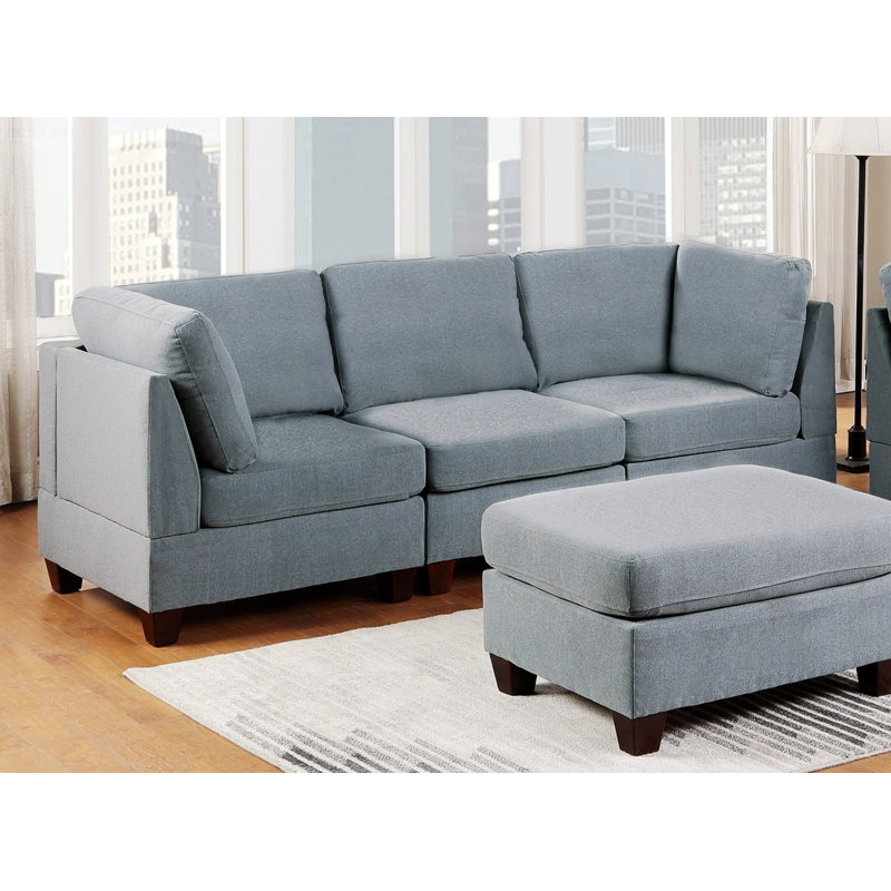 Ensemble de canapé modulaire avec repose-pieds