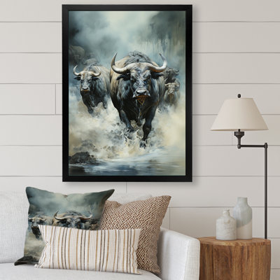 Kemaria, Afrique, Buffalo Migre II, reproduction sur toile
