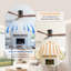 Sofucor Rachel 52'' 3-Solid Wood Blade Flush Mount Classic Ceiling Fan no Lights-1104220927