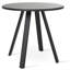 Ensemble de salle à manger 3 pièces contemporain avec table en céramique noire 32 po et 2 chaises rembourrées Raphael