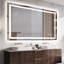 Miroir de salle de bain à DEL sans cadre de 84 po x 40 po avec fonctions de gradation intelligentes et antibuée, améliorant les salles de bain modernes-1080167783