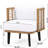 Fashionable Outdoor Club Chair - Water- Cushion Covers & Wood Modern Sitting Padding