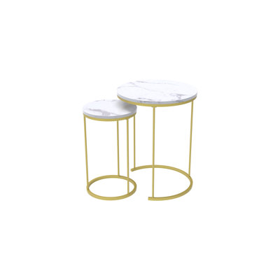 Table de bout en marbre 2 pièces