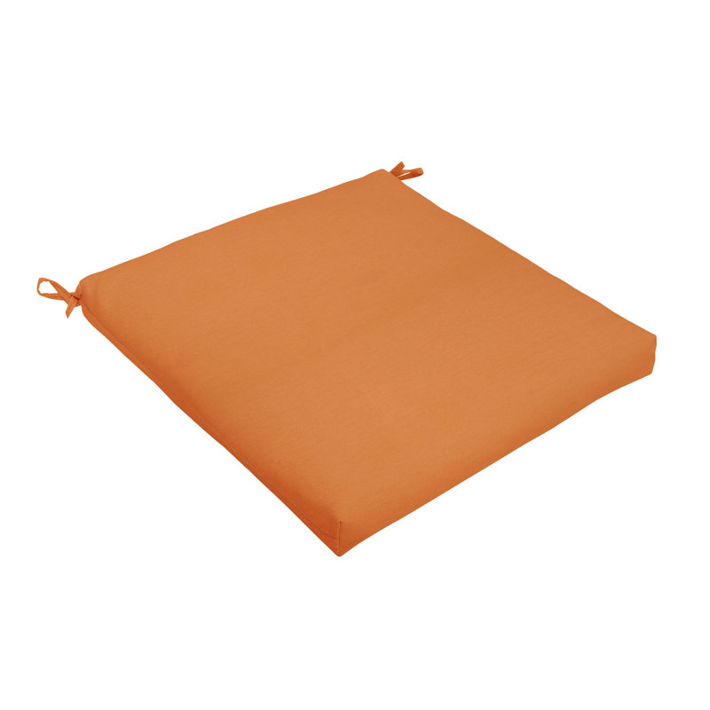 Outdoor 2.5'' Dining Chair Seat Cushion, Fresco Daffodil, 20" W x 20" D