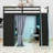 Full-Size Wooden Loft Bed with Integrated Workstation, Wardrobe, and Customizable Lighting-1742041592